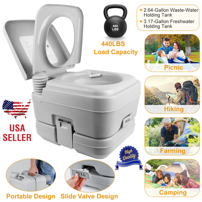 2.64 Gallon Portable Camping Toilet