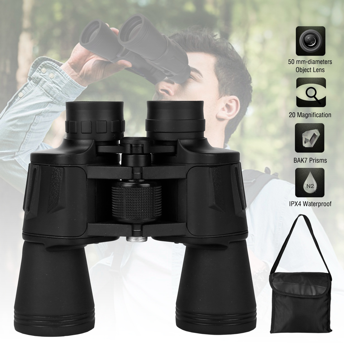 20x50 Binoculars Waterproof High Power