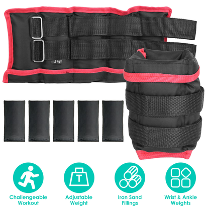 Adjustable Ankle Weights Set 2.2 / 4.4 lb