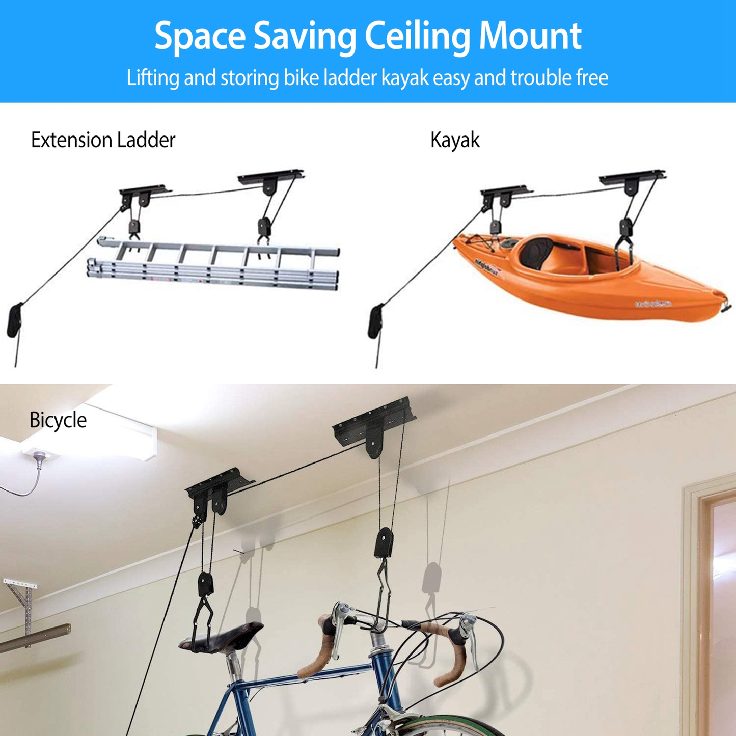 Bike Lift Ceiling Storage Hoist
