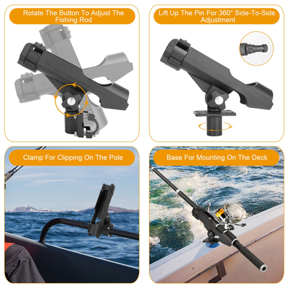 Boat Fishing Rod Holder 360 Rotatable