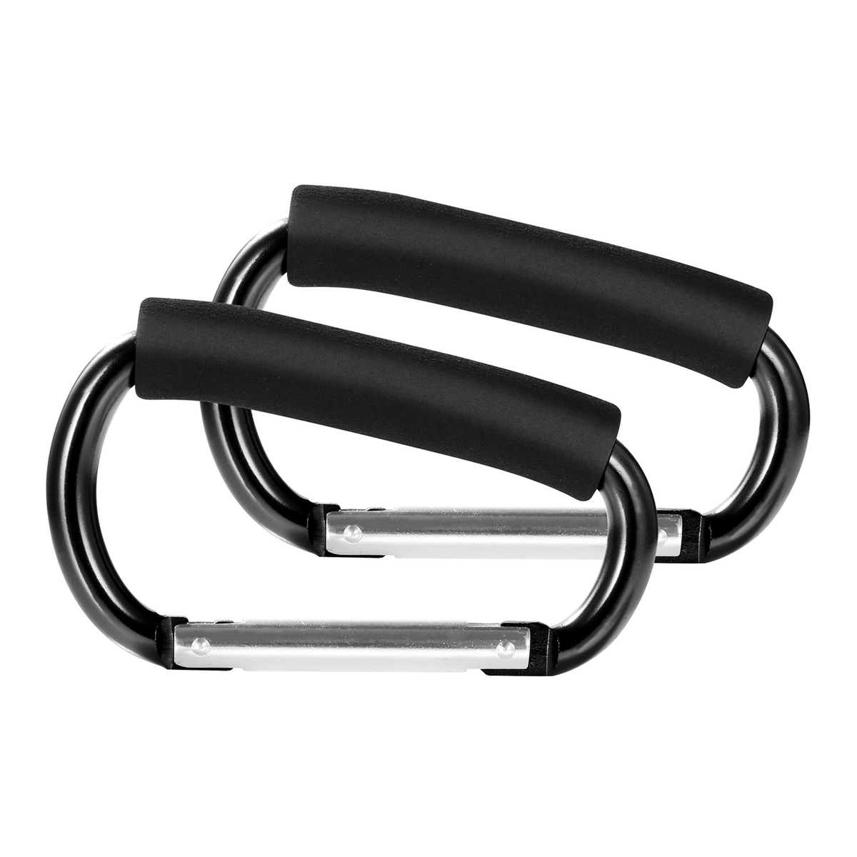 2-Pack D-Ring Carabiner Buggy Clips, Aluminum Alloy