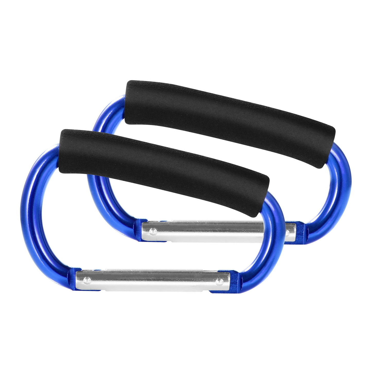 2-Pack D-Ring Carabiner Buggy Clips, Aluminum Alloy