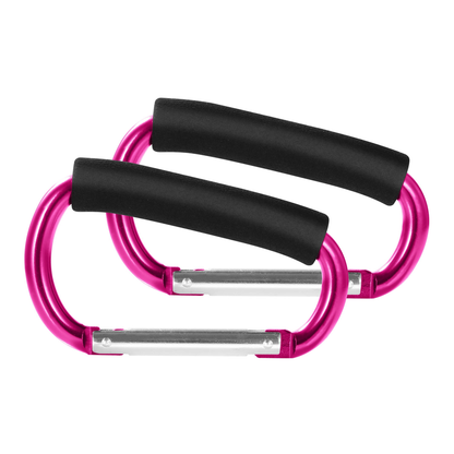 2-Pack D-Ring Carabiner Buggy Clips, Aluminum Alloy