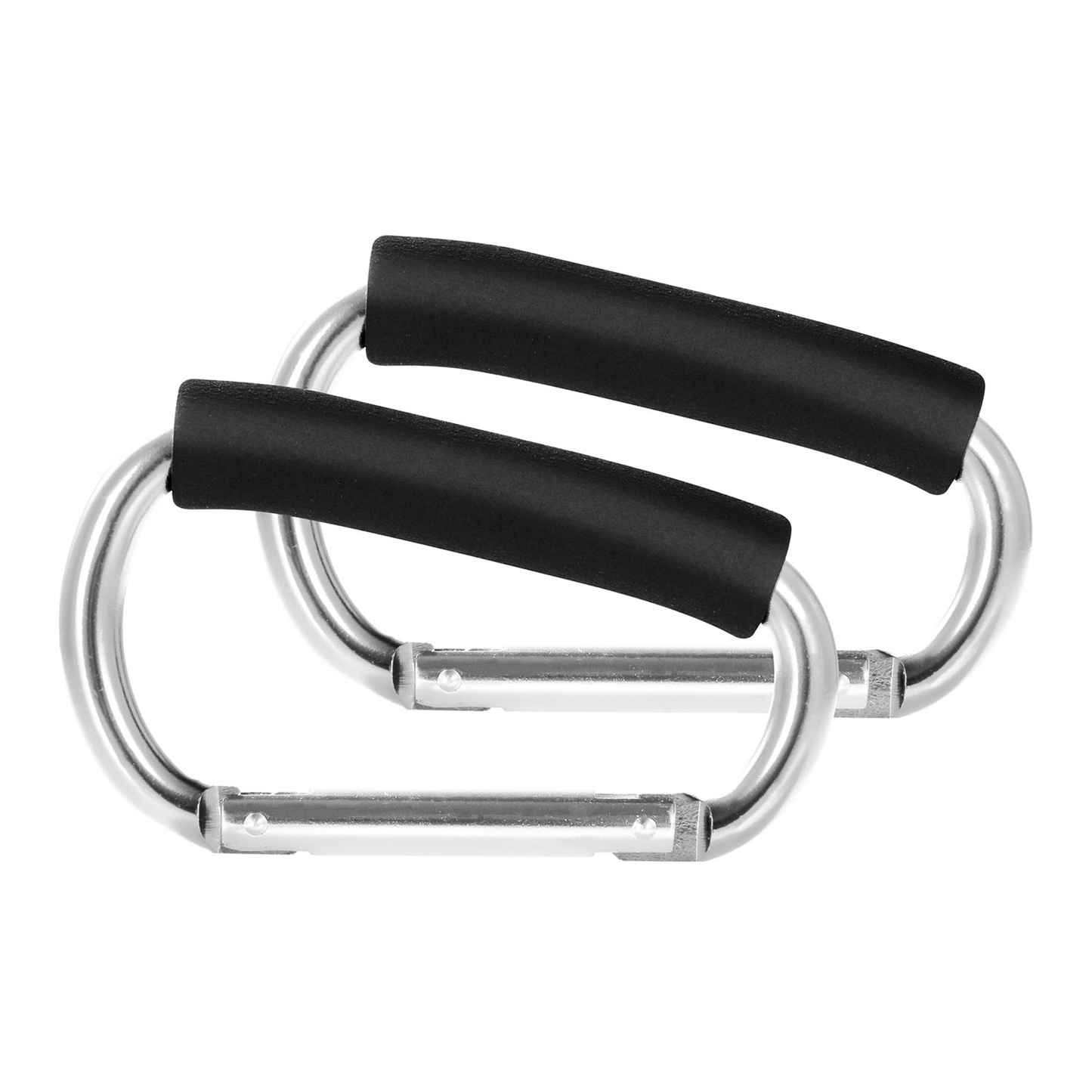 2-Pack D-Ring Carabiner Buggy Clips, Aluminum Alloy