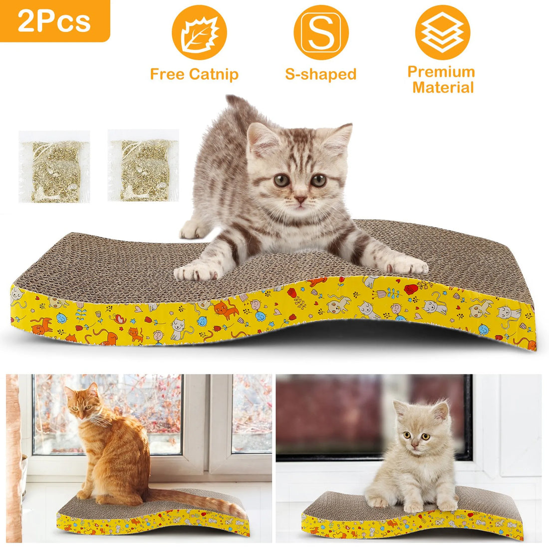 2Pcs Cat Scratcher Pads