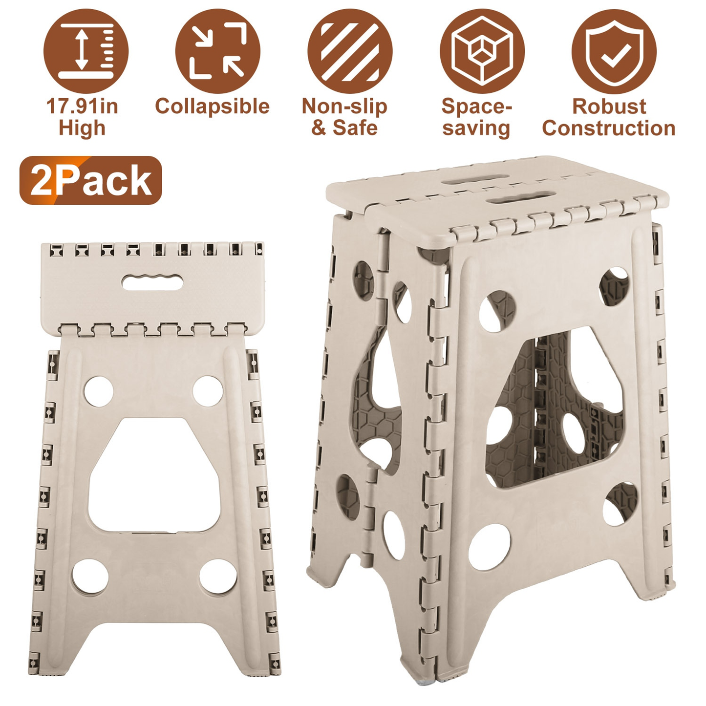 Folding Step Stool 2-Pack