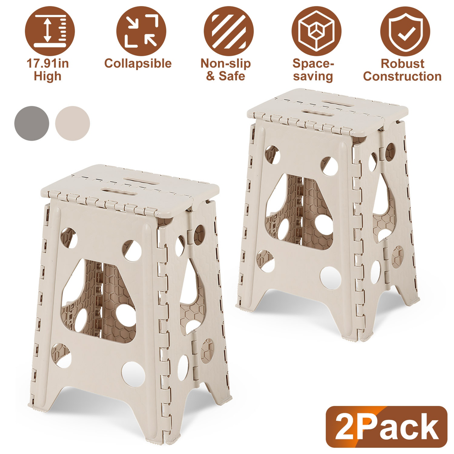 Folding Step Stool 2-Pack