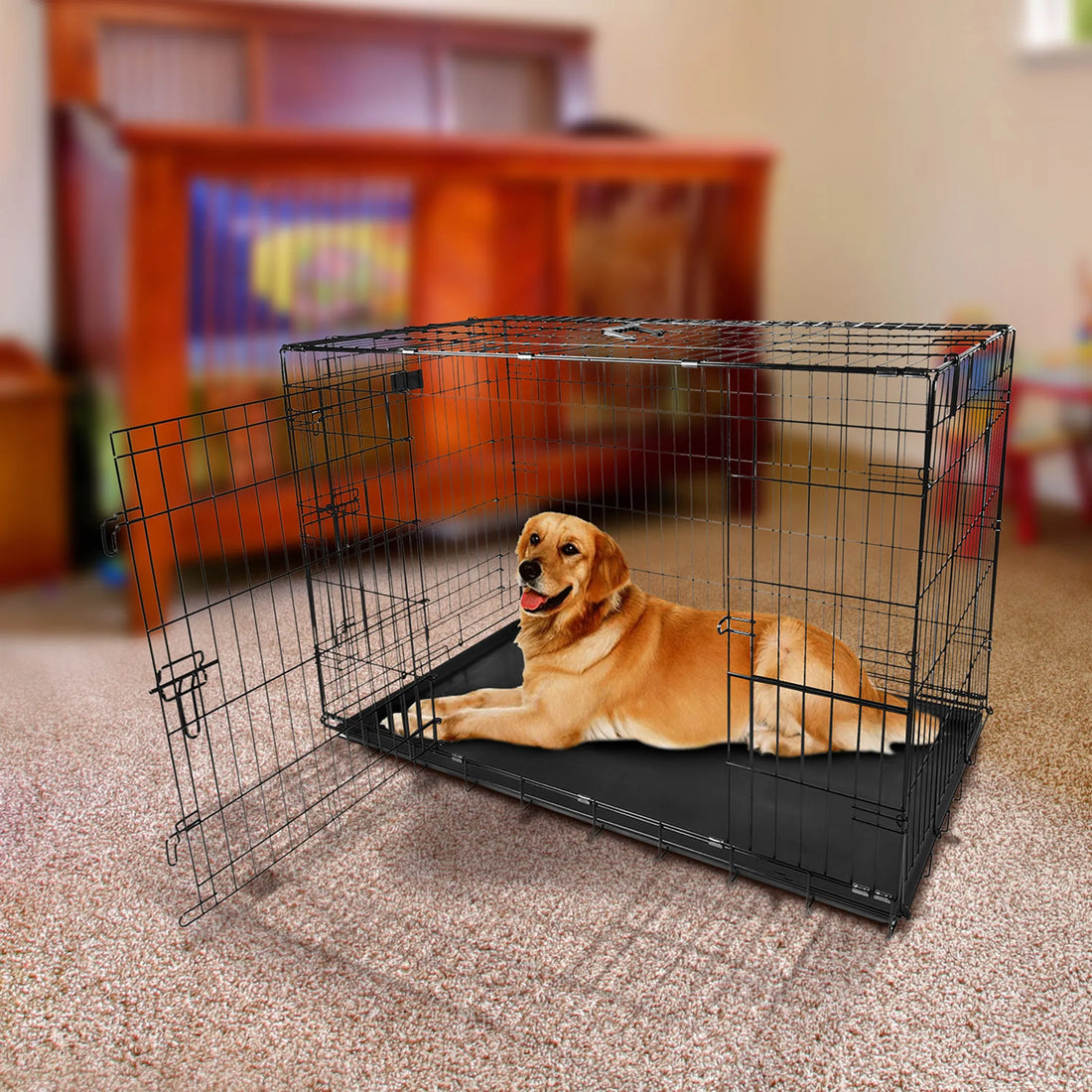 36inches Dogs Crate Folding Metal Pets Crates