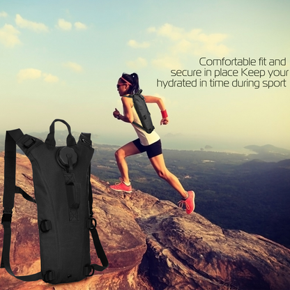 Tactical Hydration Pack with 3L Water Bladder, Black