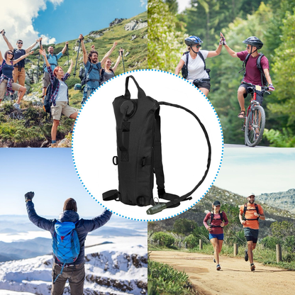 Tactical Hydration Pack with 3L Water Bladder, Black