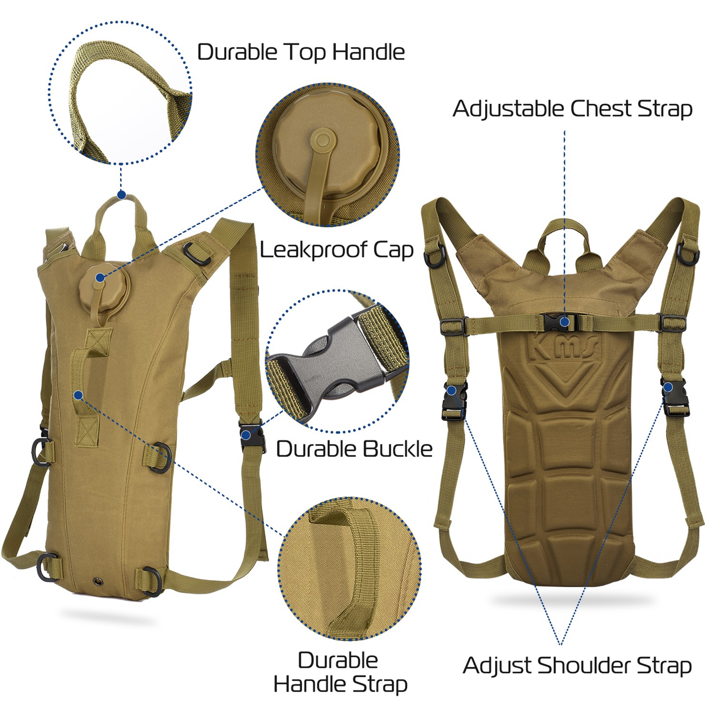 Tactical Hydration Pack 3L, Khaki