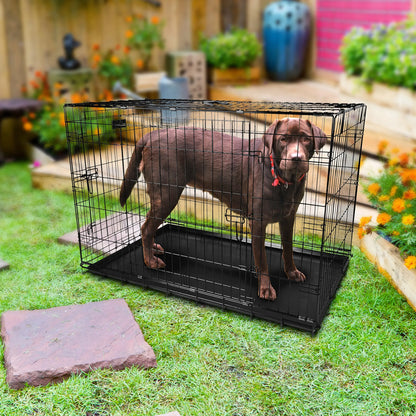 42inches Dogs Crate Folding Metal Pets Crates