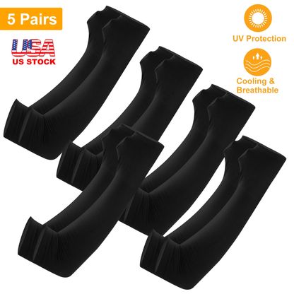 Cooling UV Protection Arm Sleeves, 5 Pairs