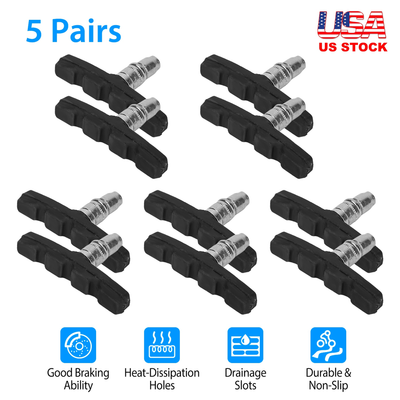 5 Pairs V-Brake Bike Brake Pads
