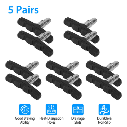 5 Pairs V-Brake Bike Brake Pads