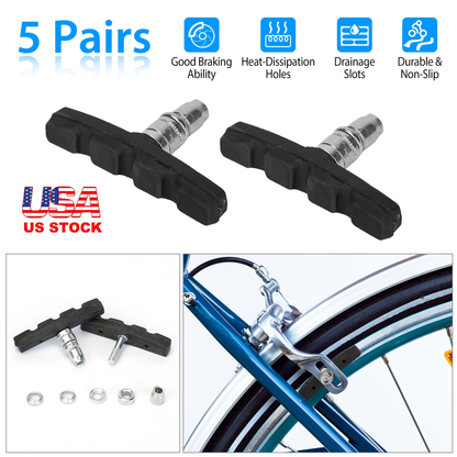 5 Pairs V-Brake Bike Brake Pads