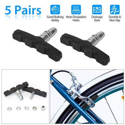 5 Pairs V-Brake Bike Brake Pads