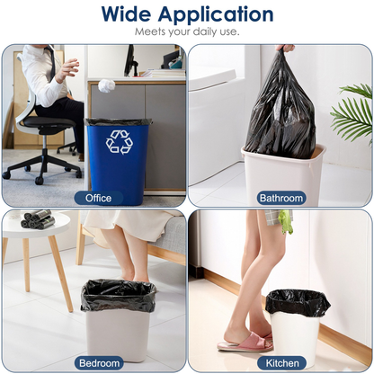 Black Garbage Bags - 5 Rolls, 50 Count