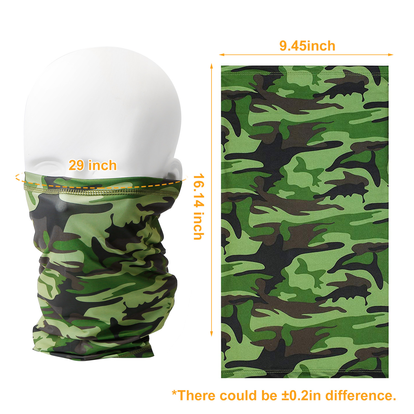 Neck Gaiter UV Face Mask, 6-Pack