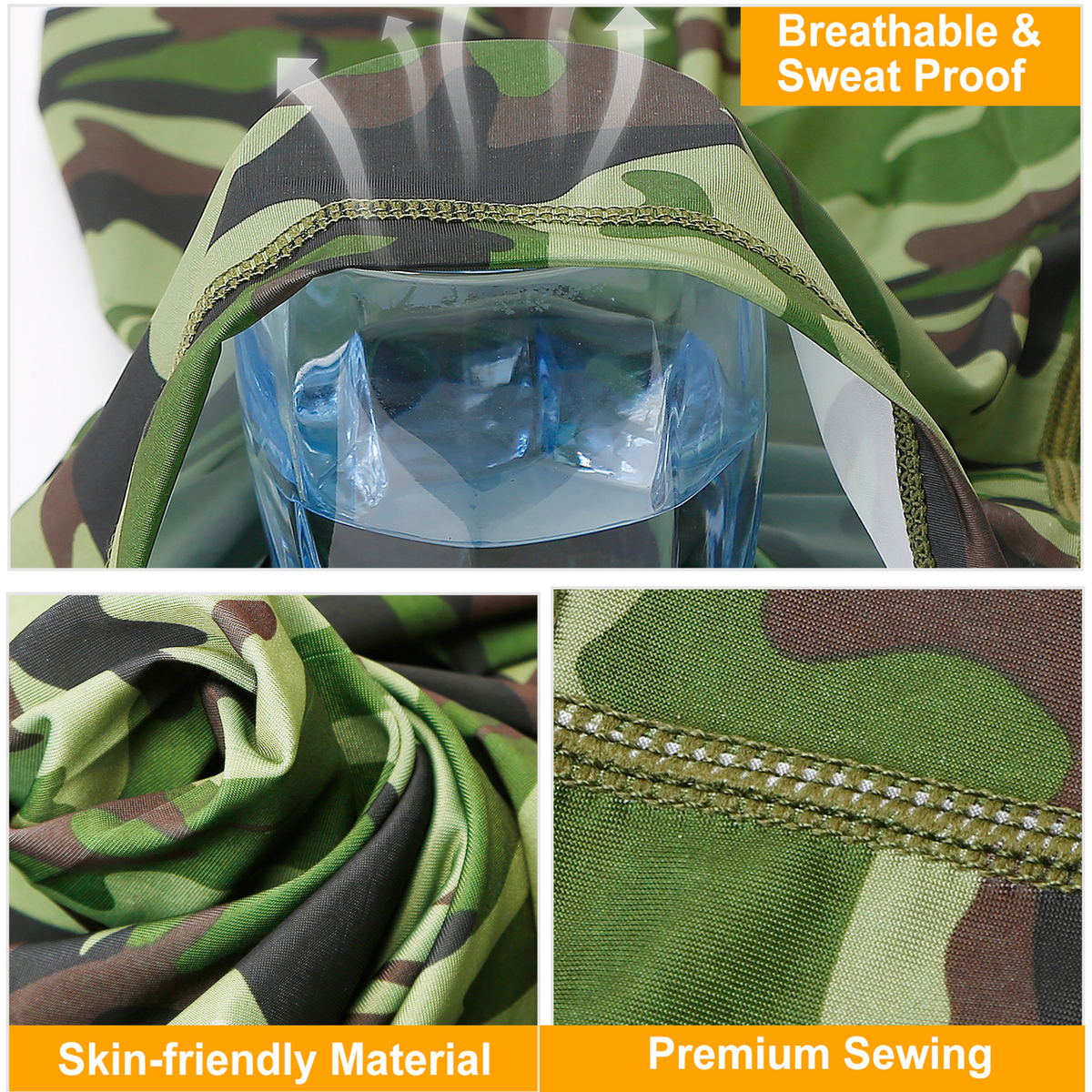 Neck Gaiter UV Face Mask, 6-Pack