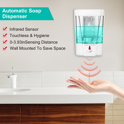 Automatic Soap Dispenser 700ml Wall-Mounted, Touchless