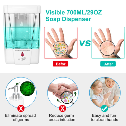 Automatic Soap Dispenser 700ml Wall-Mounted, Touchless