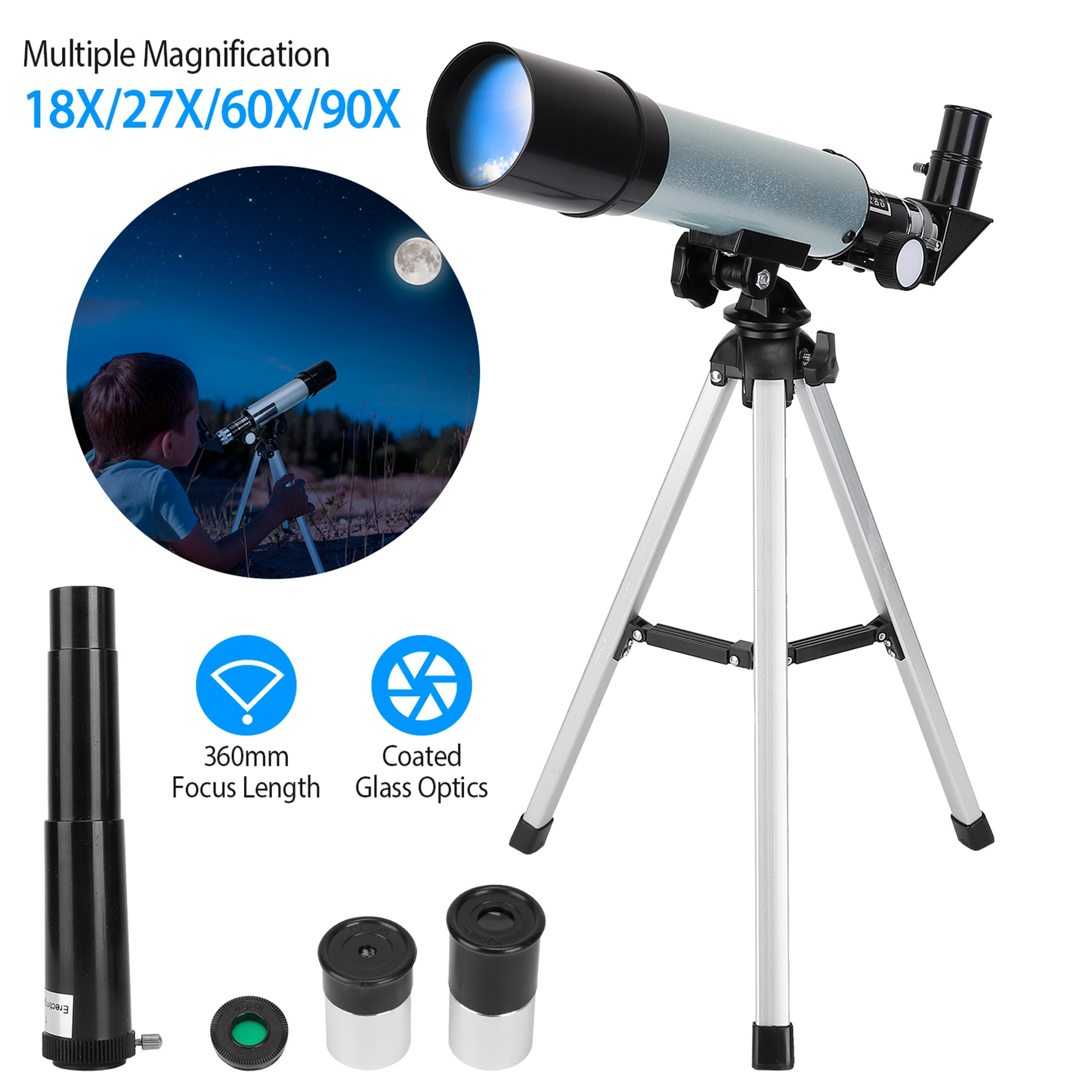 Astronomical Telescope 90x with Tripod