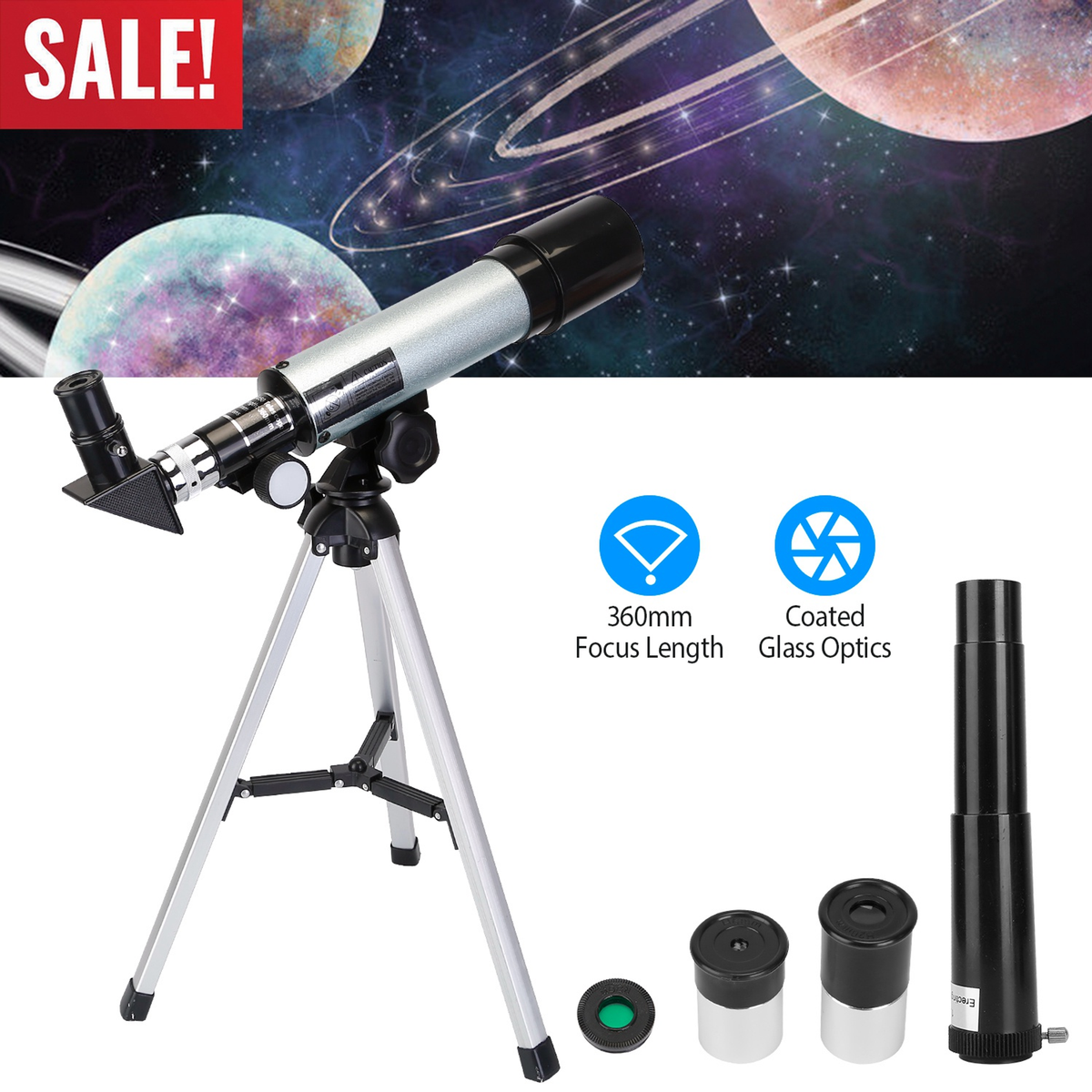 Astronomical Telescope 90x with Tripod