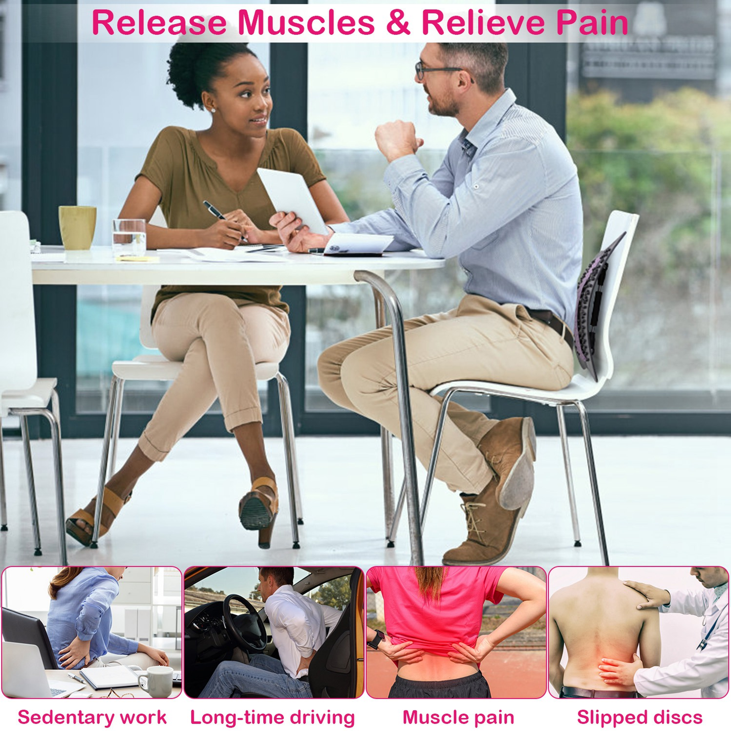 Adjustable Back Stretcher for Lower Lumbar Support