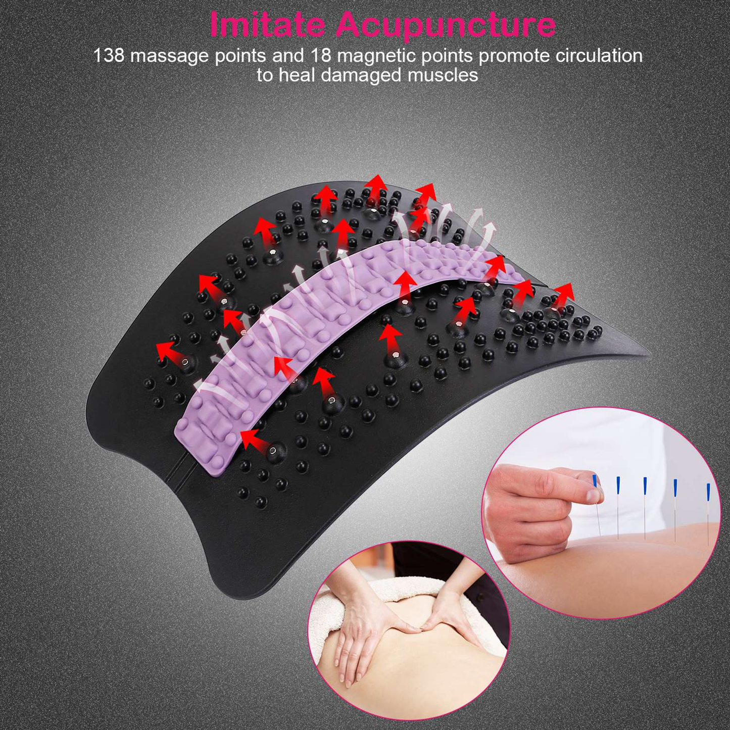 Adjustable Back Stretcher for Lower Lumbar Support