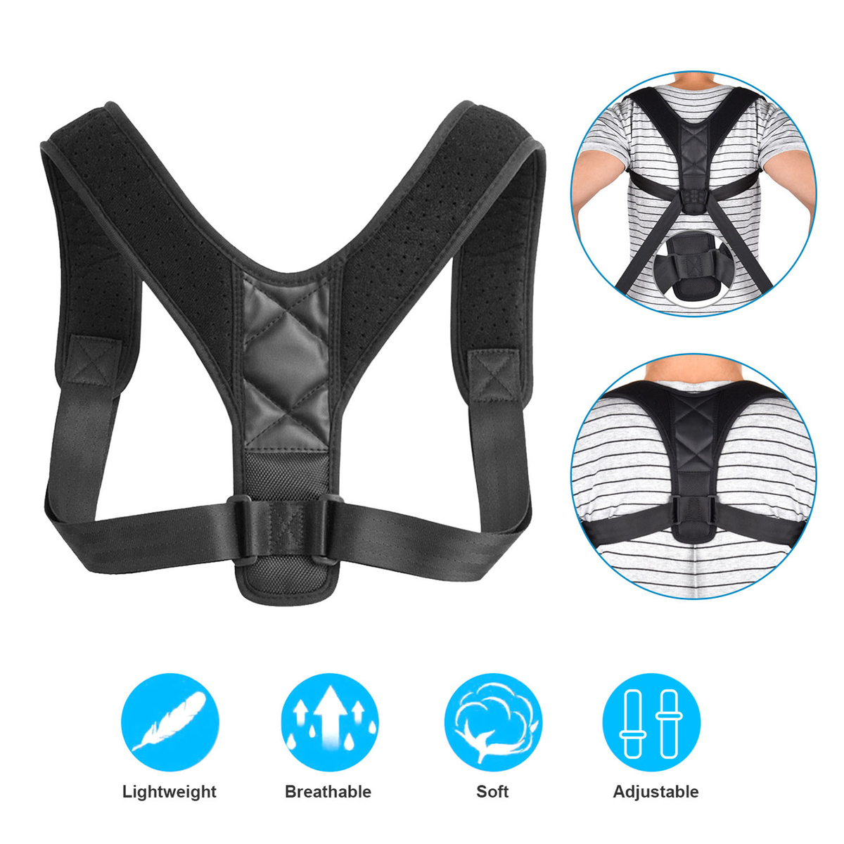Adjustable Back Support Posture Brace Belt