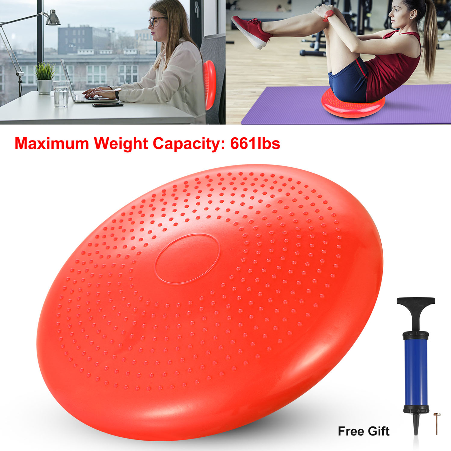 Inflatable Stability Balance Disc - Green