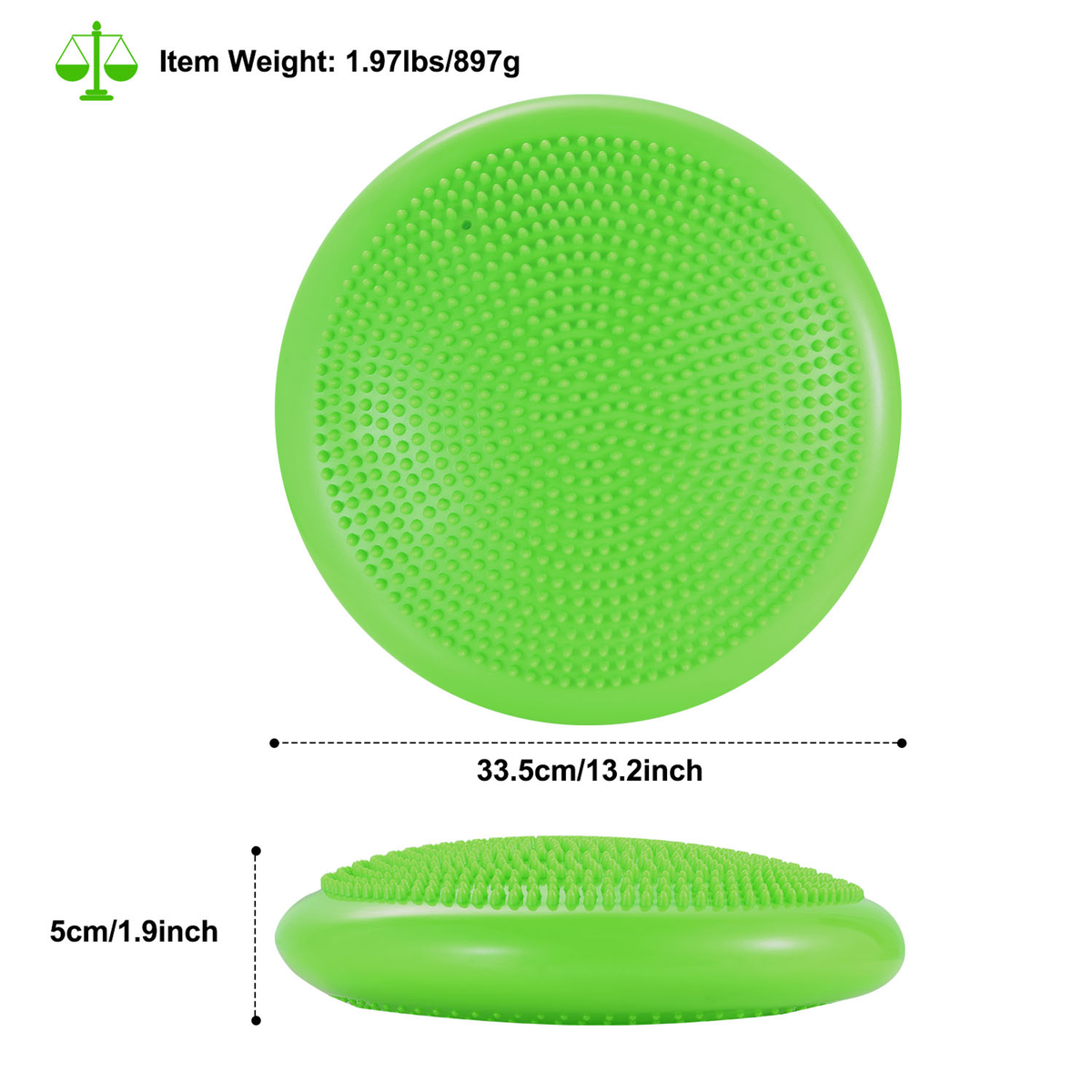Inflatable Stability Balance Disc - Green