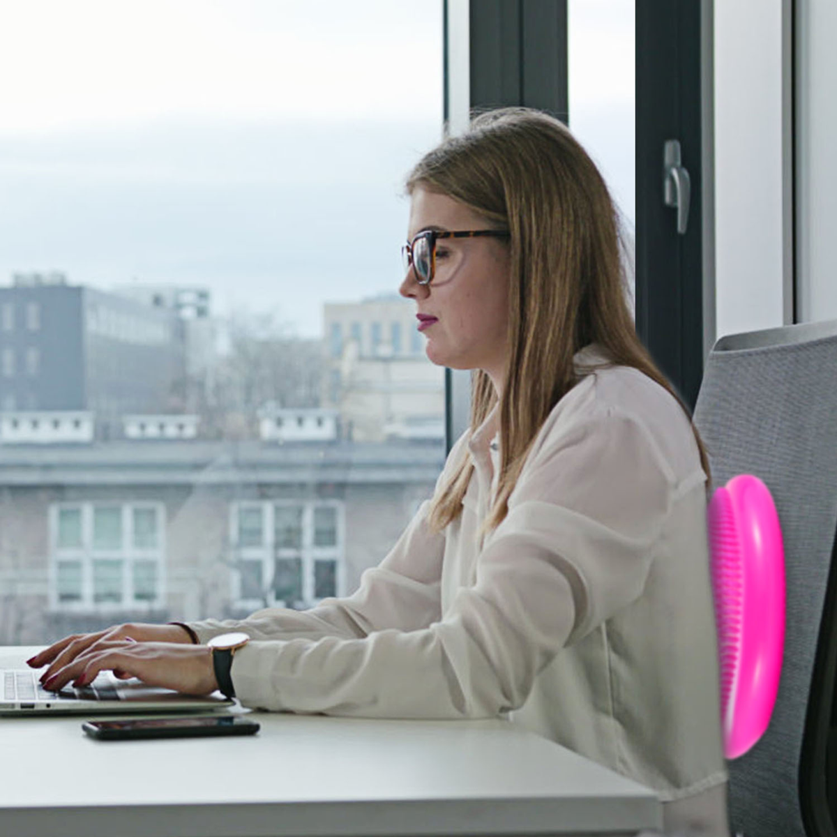 Inflatable Balance Disc Wobble Cushion (Hot Pink)