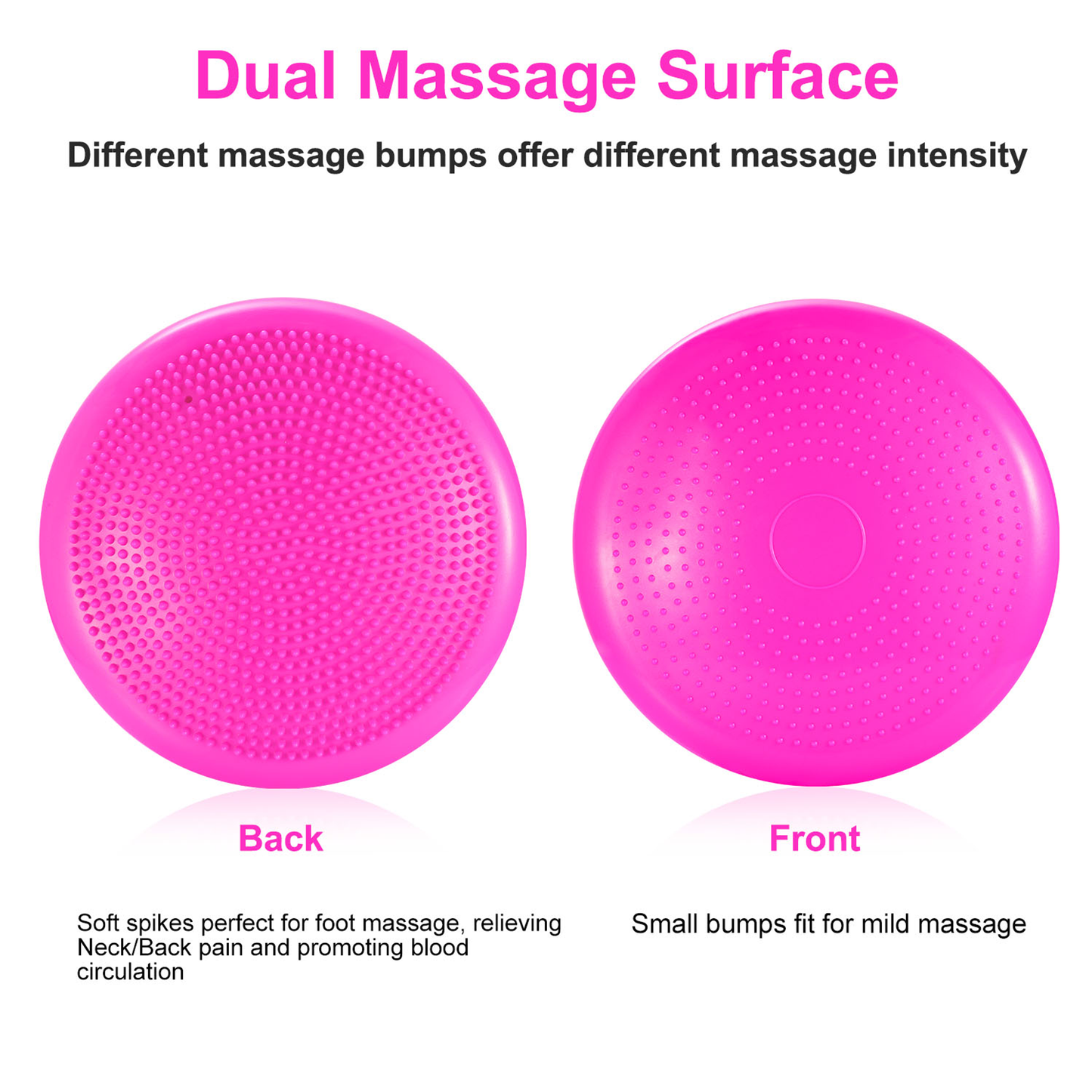 Inflatable Balance Disc Wobble Cushion (Hot Pink)