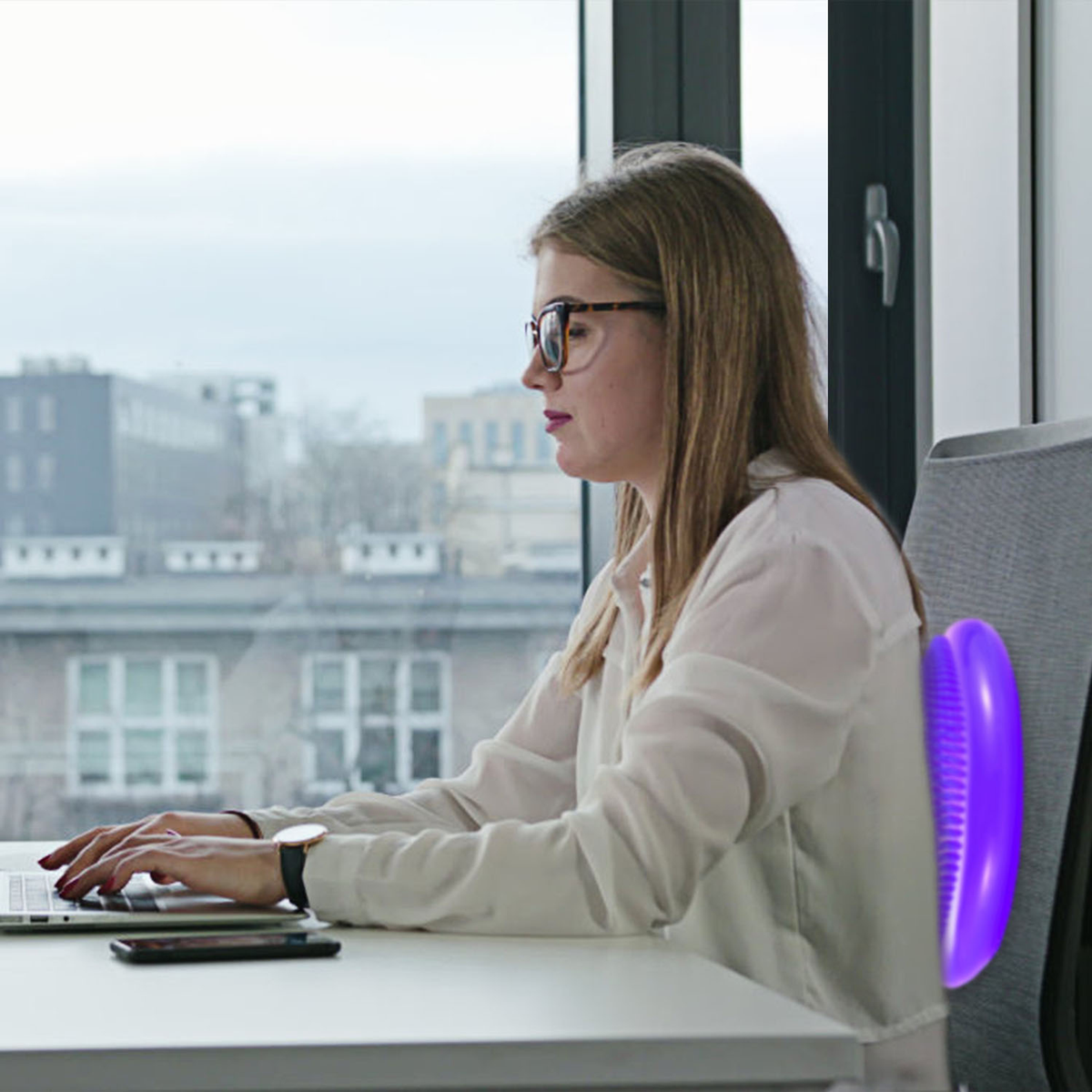 Inflatable Balance Disc Wobble Cushion (Purple)