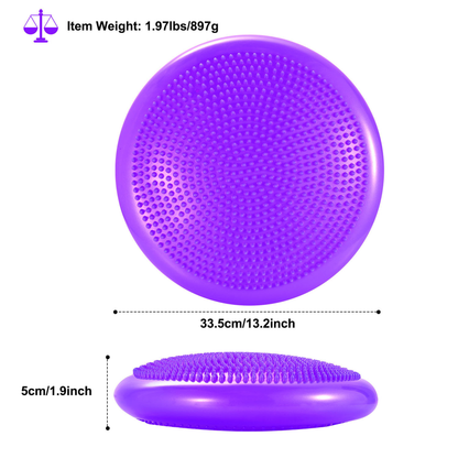 Inflatable Balance Disc Wobble Cushion (Purple)