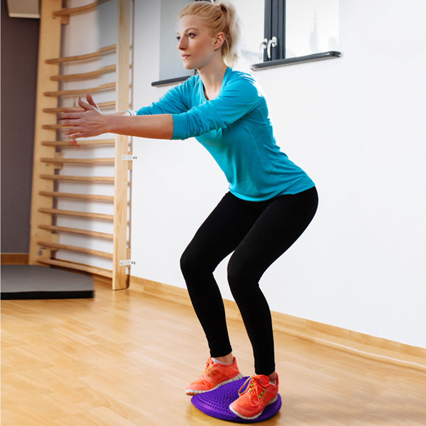 Inflatable Balance Disc Wobble Cushion (Purple)