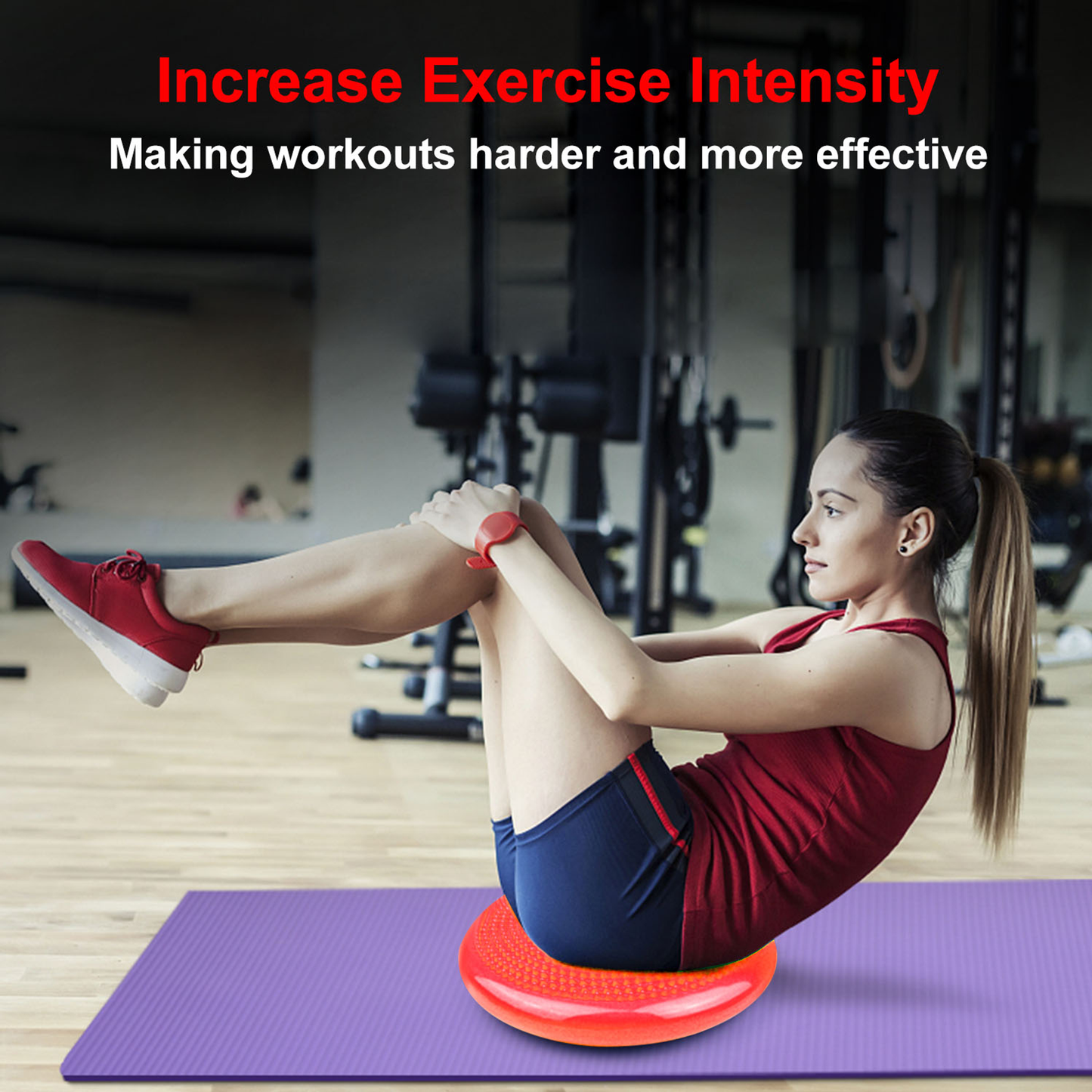 Inflatable Stability Balance Disc - Red