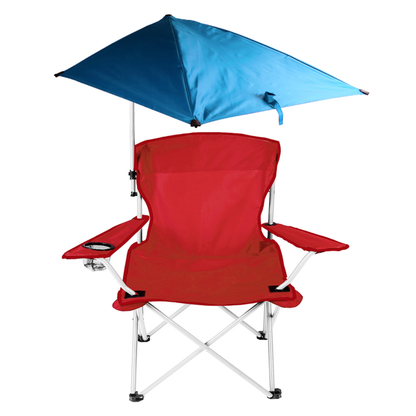 Foldable Beach Canopy Chair with UV Shade Umbrella