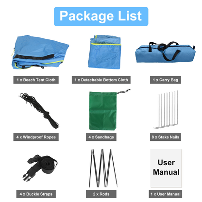 Waterproof Beach Tent Sun Shelter