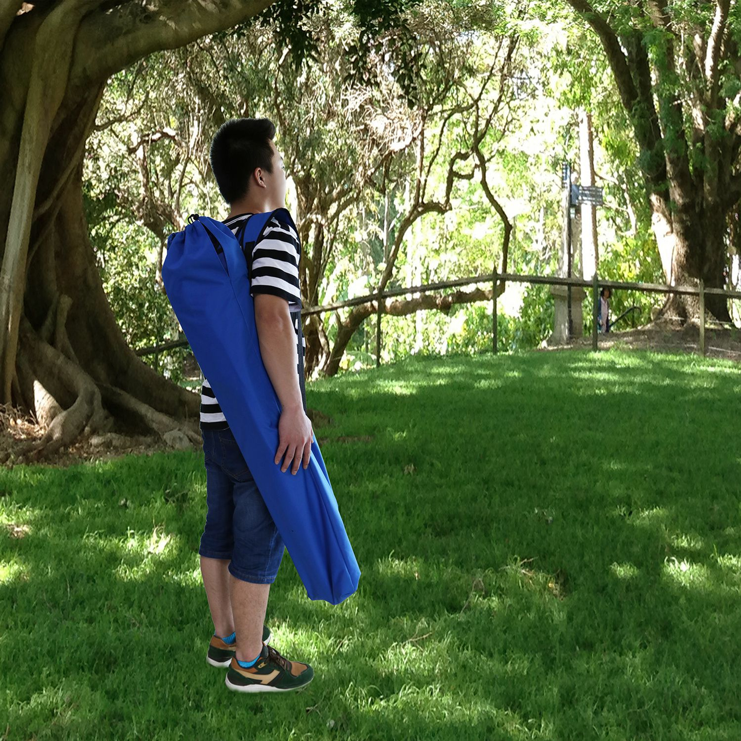 Foldable Camping Hammock with Carrying Bag - Blue