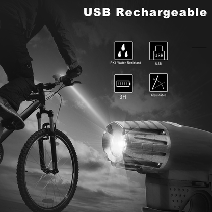 iMounTEK Bike Front Flashlight and LED Tail Lamp Set