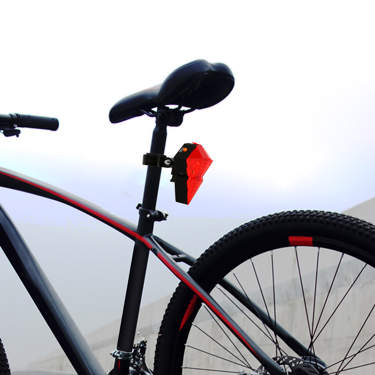 Rechargeable Red LED Laser Bike Taillight
