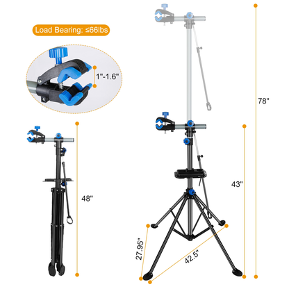 Height-Adjustable Foldable Bicycle Repair Stand