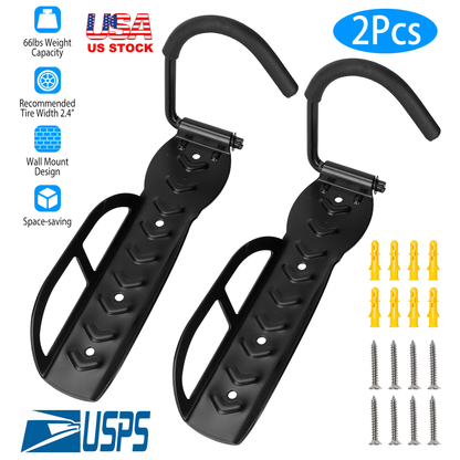 2Pcs Wall-Mount Vertical Bike Racks