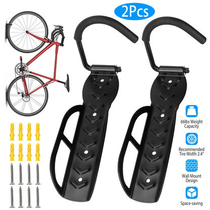 2Pcs Wall-Mount Vertical Bike Racks