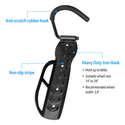 2Pcs Wall-Mount Vertical Bike Racks