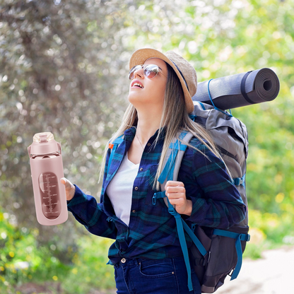 64oz Glass Water Bottle Coffee
